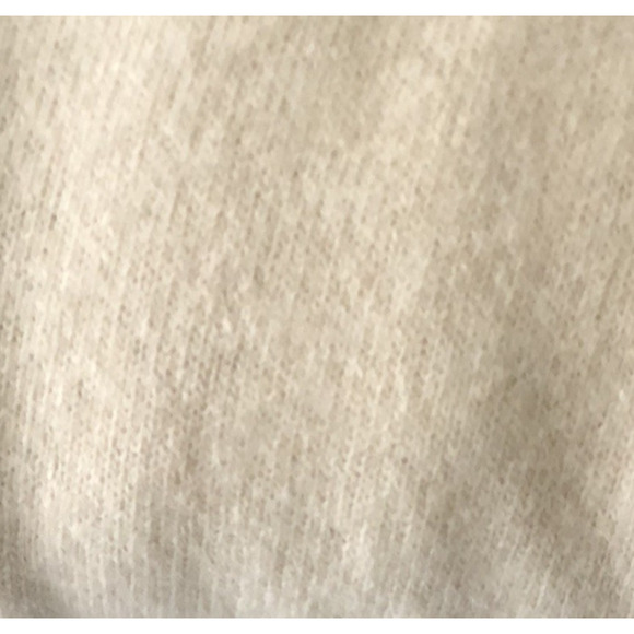 VTG 60s Wool Beaded Cardigan Sweater Women's Sz M Beige Pearl Buttons L/S - Picture 11 of 13